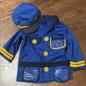 Kids Police Officer Costume - Blue and Yellow